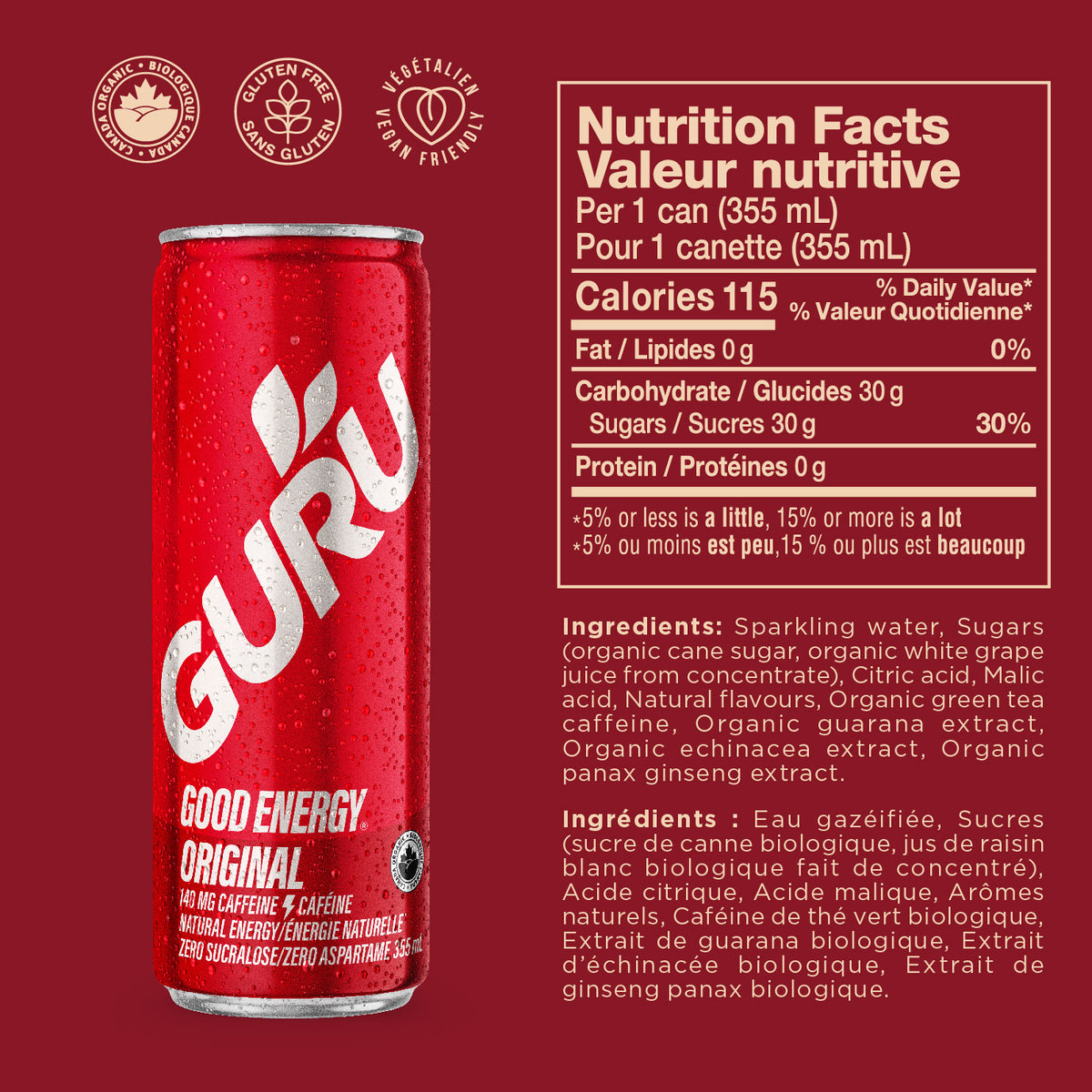 GURU Original - Boisson Énergétique Bio | GURU Énergie – GURU Beverage