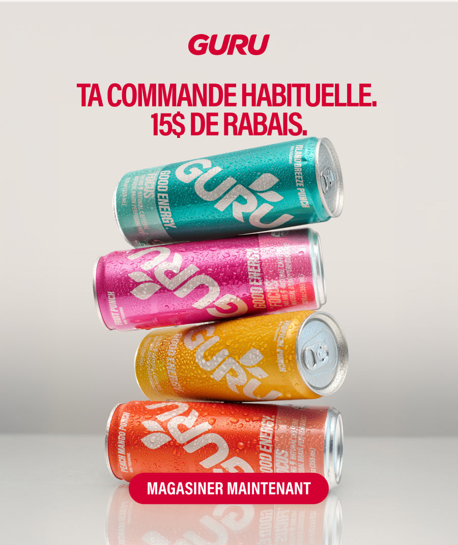 Boisson énergisante naturelle pour une énergie stable | GURU Énergie ...